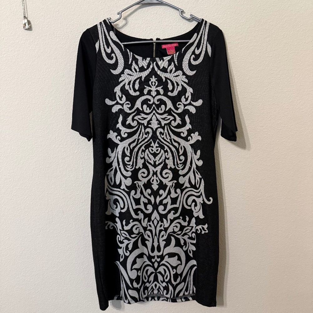 Sunny Leigh women’s Sheath Dress in Black/white